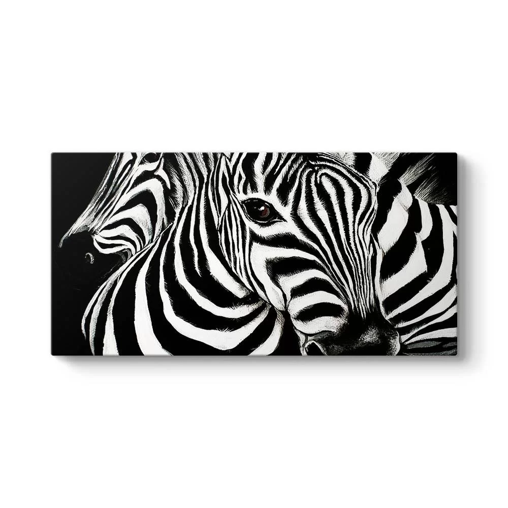 Siyah Beyaz Zebra Tablosu - Model 5